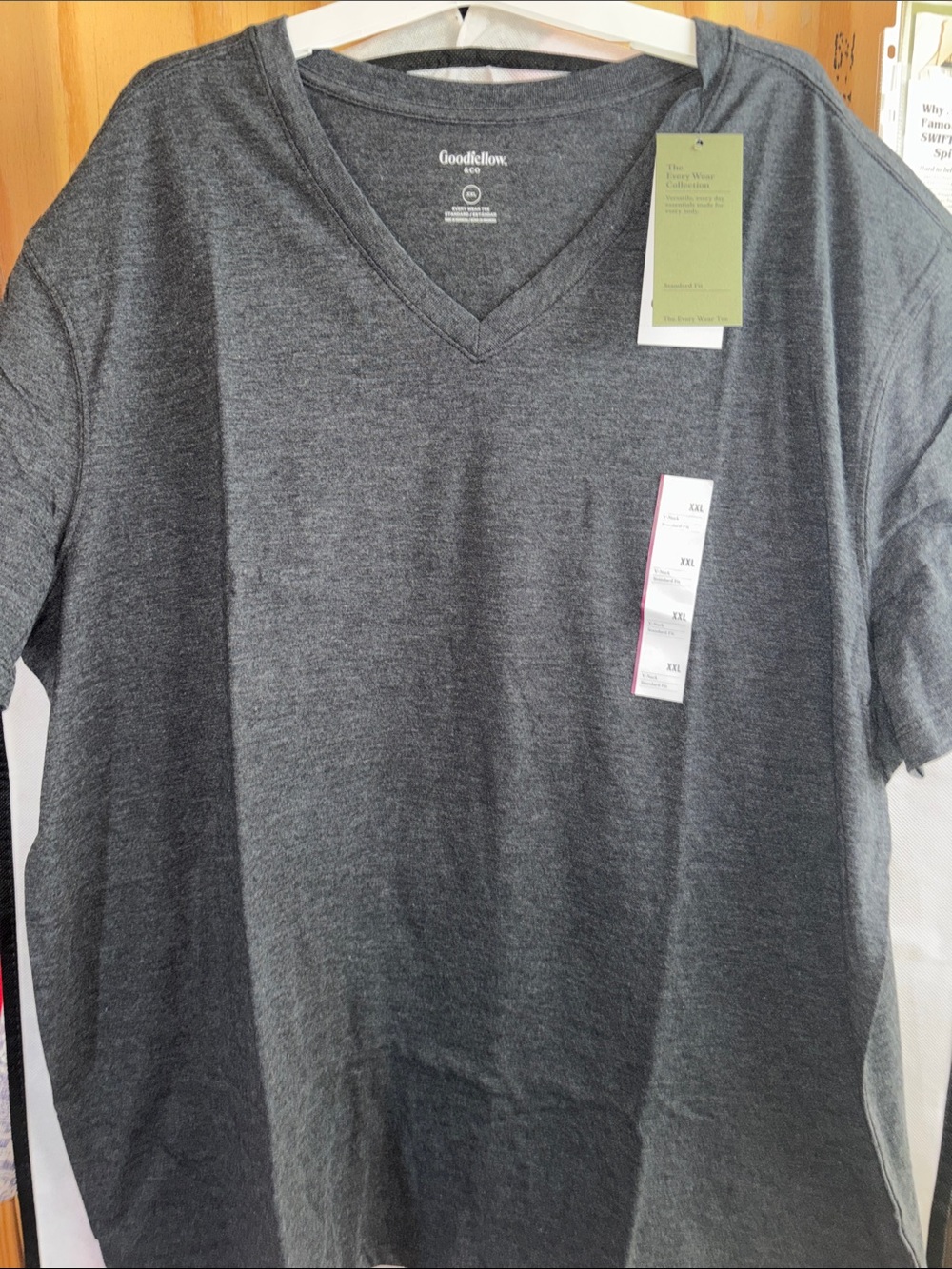 Goodfellow & Co Charcoal Gray V-Neck Short Sleeve Tee